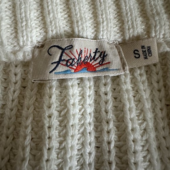 FAHERTY Sunwashed Fisherman Cardigan - Egret - Picture 6 of 7